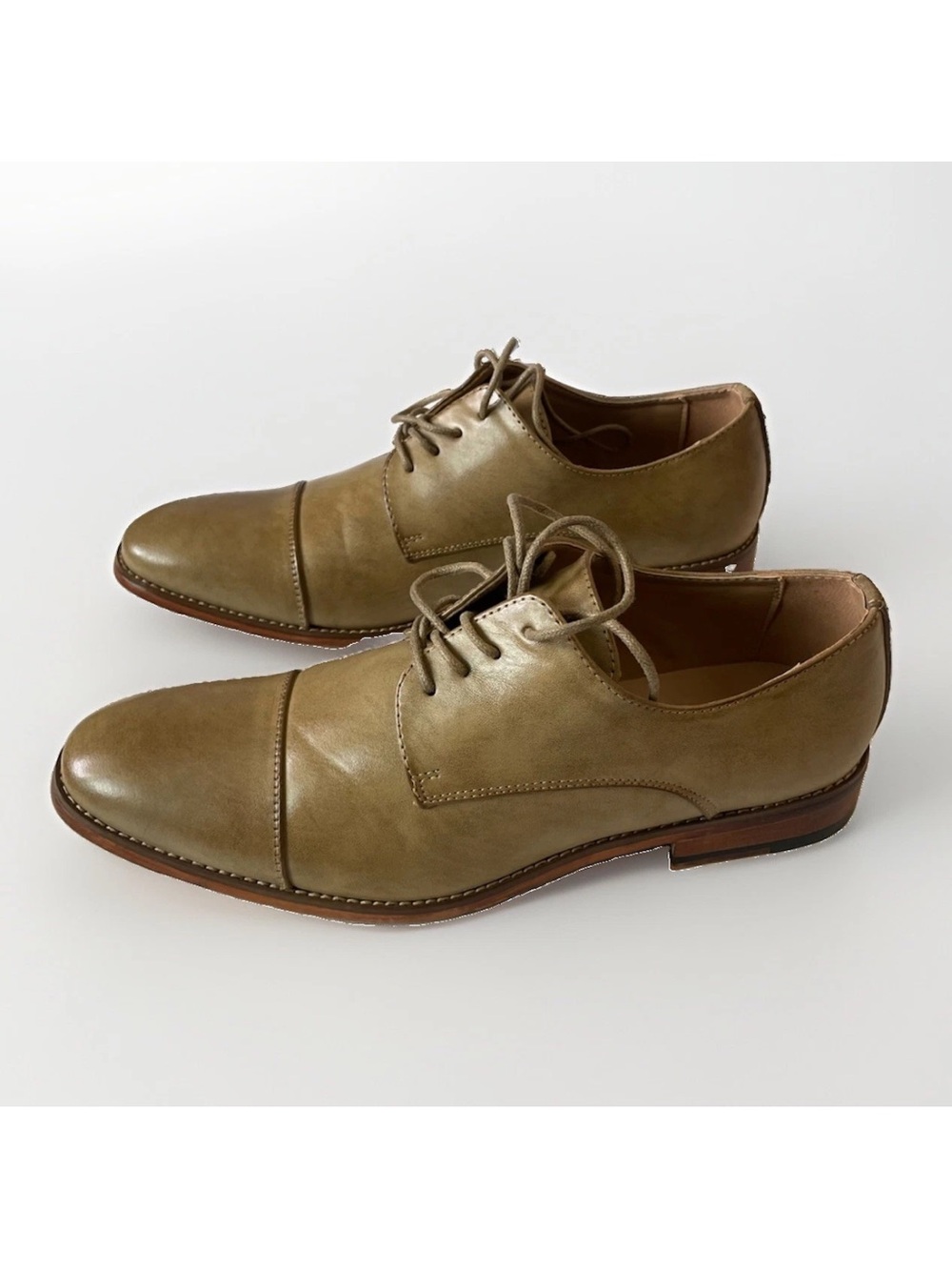 Kenneth Cole Reaction Blake Lace Up Oxford Cap Toe Dress Shoes Tan Men’s 8.5 - Picture 2 of 6